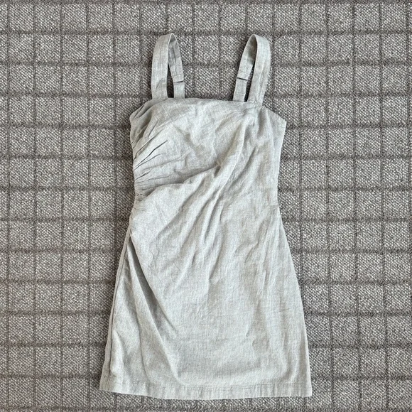 Women’s Abercrombie & Fitch Printed Linen Dress Tan. Size S. - Picture 1 of 7